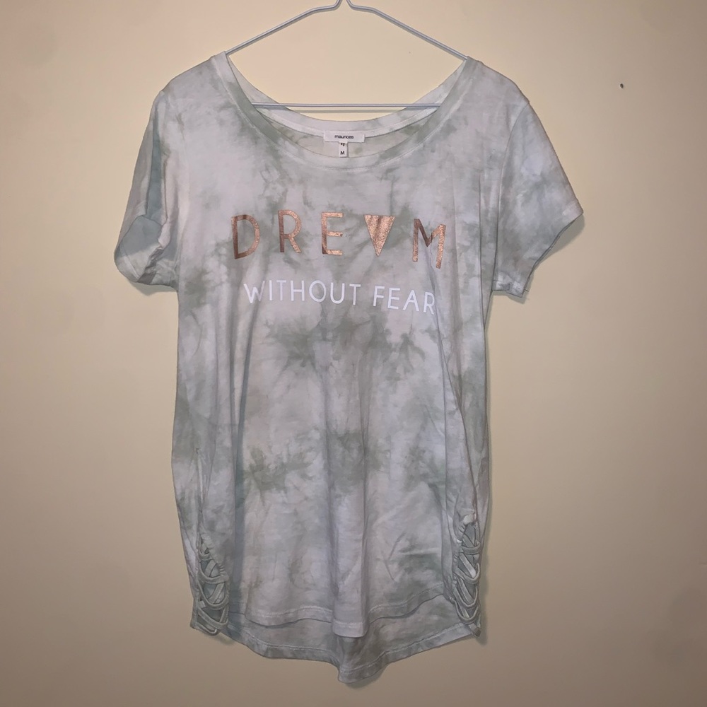 Maurices green tie-dye “Dream without Fear”